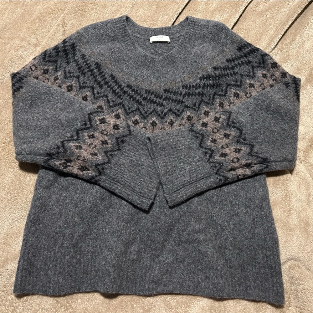 Aritzia Wilfred Harlow Sweater Dark H Grey/ Multi, Size XL